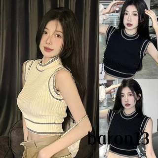 Áo Croptop Sát Nách Cổ Tròn Dáng Ôm Thời Trang Mùa Hè Cho Nữ xo8k