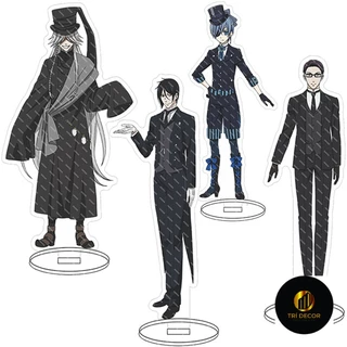 Mô hình Standee Hắc Quản Gia Black Butler Anime Grell Sutcliff Under Taker Cosplay Acrylic để bàn tượng trong suốt