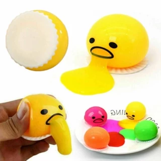 POP IT Expression Vent Ball Squishy Toys Decompress Puking Egg Yolk Nausea Ball Creative Children Egg Yolk Spoof Toys
