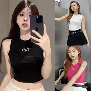 Áo Thun 3 Lỗ Croptop Sát Nách Hiệu Đính Chữ D alohastore1