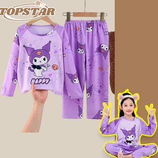 TOPSTAR···Gửi hàng ngay✨Bộ Đồ Ngủ Mặc Nhà Vải Mỏng Thiết Kế Dễ Thương Cho Bé Gái