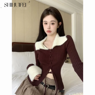 SHIHUIFEI Áo Len áo khoác cardigan xu hướng Fashion Thời trang Fashion WMY23C0B7T 50Z231215