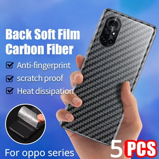 Set 5 Phim Dán Bảo Vệ Mặt Sau Điện Thoại oppo a98 a78 a58 a38 reno 10 pro plus 8t 4g 5g Bằng Chất Liệu Sợi Các Bon