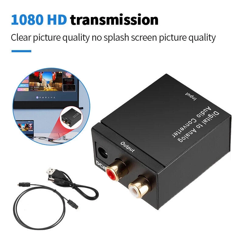[Hàng Sẵn] Bộ Chuyển Đổi Đồng Trục Quang Học Toslink Digital Sang Ana RCA L / R