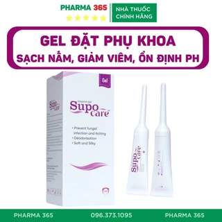 Gel Đặt Âm Đạo Khử Mùi Hôi, Giảm Ngứa, Ngừa Vi Khuẩn, Làm Sạch Nấm, Cân Bằng pH Supocare - Pharma 365