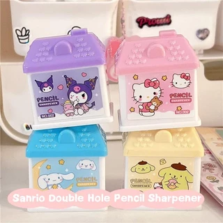 Sanrio Dụng Cụ Gọt Bút Chì Hai Lỗ wj473 Hình Ngôi Nhà Hoạt Hình Dành Cho Học Sinh