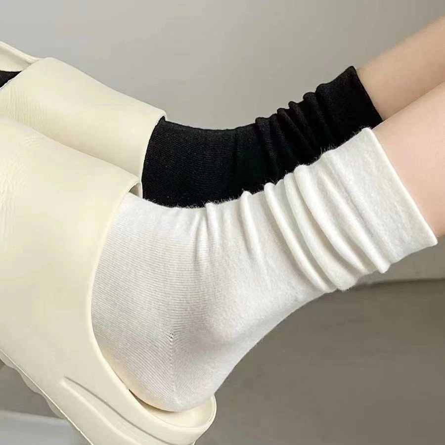 Tất Nữ Cổ Cao Chất Liệu Cotton Mềm Mại Thoáng Mát Cao Cấp Phong Cách Nhật Bản