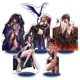 Mô hình Standee Anime Genshin Impact Yae Miko Hutao Nilou Keqing Mona 15cm Phụ kiện trang trí để bàn góc học tập