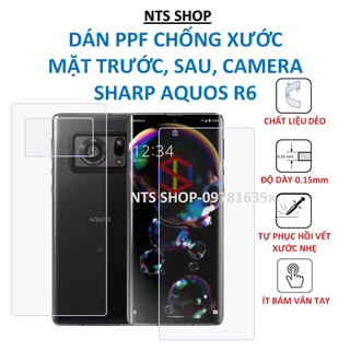 Dán PPF chống xước màn hình trước, mặt sau, camera Sharp Aquos R6