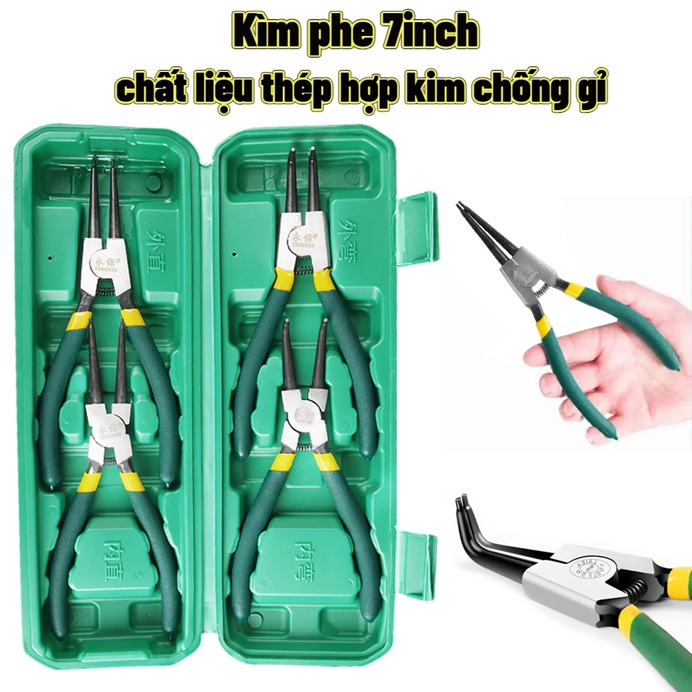 kìm mở phe LAMJAD 7 inch đủ loại- Kìm phebộ 4 món