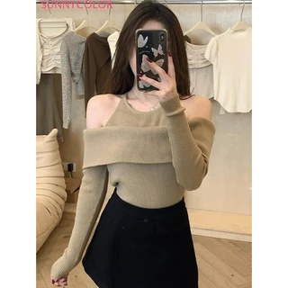 SUNNYCOLOR Áo Len áo khoác cardigan Comfortable Stylish Dễ thương Hàn Phong WMY2300MMW 41Z231012