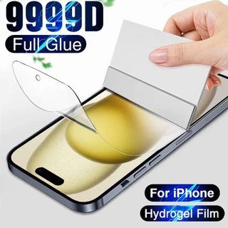 Miếng Dán Hydrogel 999D Bảo Vệ Màn Hình Cho iPhone 15 6 6s 7 8 14 Plus 11 12 13 mini Pro Max X XR XS Max SE 2020