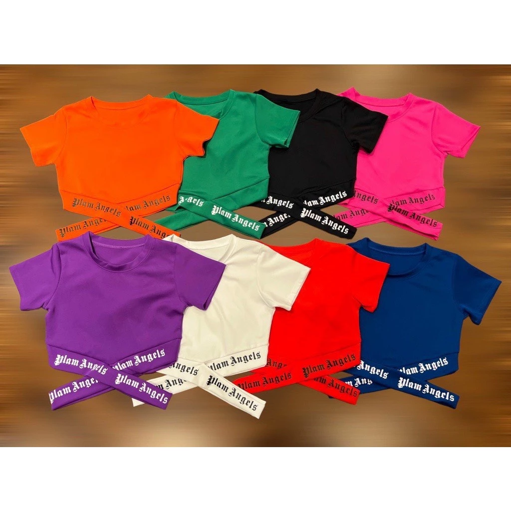 Áo croptop thể thao tập gym, yoga, erobic, shuffle dance vạt chéo chữ hotrend