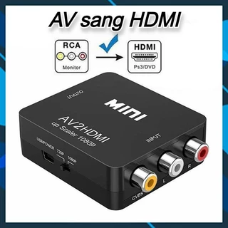 [AV to HDMI] Bộ chuyển đổi Video AV sang HDMI 1080p Công cụ chuyển đổi tổng hợp Tương thích HDMI với RCA CVSB L / R PKCN