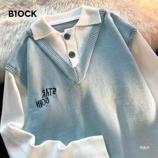 B1OCK Áo Len áo sweater nam cardigan áo len nan Tay Dài 2023 NEW MMY23C0IXO 52Z231226