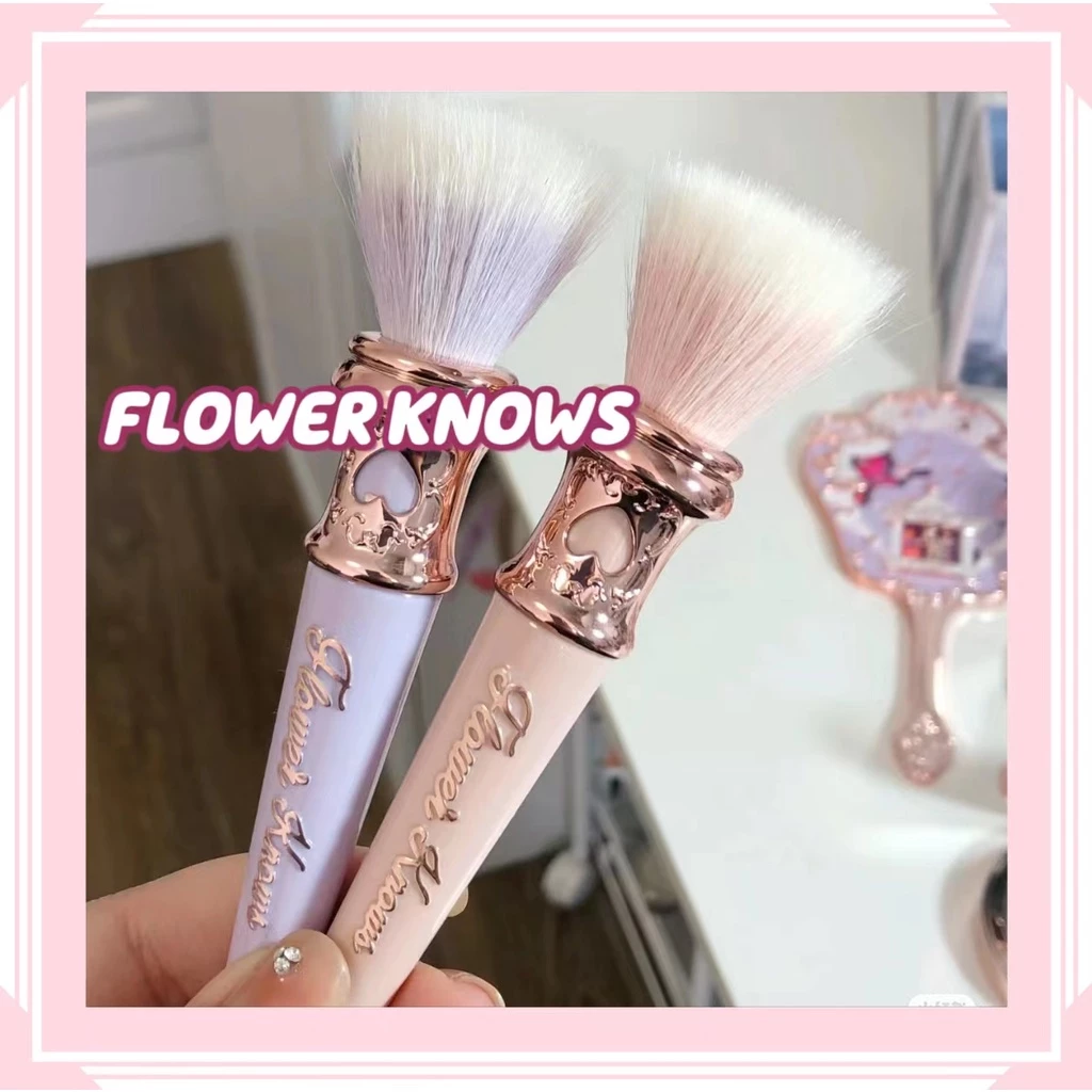 Flower Knows Full Series Blush Brush Ballet Swan Chấm Bàn Chải Sô Cô La Blush Brush Slope Hình Nấm Cắt Tóc Trang Điểm Bàn Chải