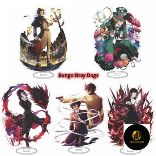 Mô hình Standee Bungou Stray Dogs Atsushi Nakajima Dazai Chuya Ryunosuke Animex Phụ kiện trang trí để bàn góc học tập