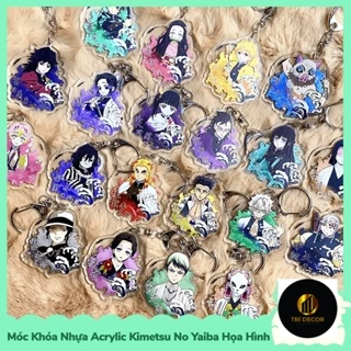 [Sẵn VN - NowShip] Móc Khóa Keychain Acrylic Nhựa Trong Kimetsu No Yaiba Demon Slayer Họa Hình Đủ Nhân Vật