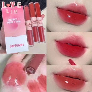 [lovelin] Son Môi Hai Đầu cappuvini Có Hiệu Ứng Gương Trang Điểm Làm Đẹp Cho Học Sinh