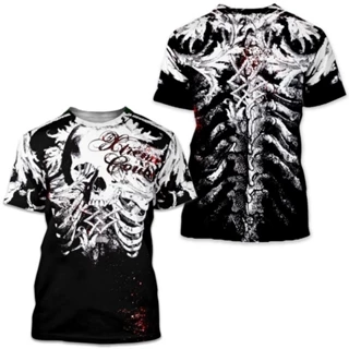 Archaic BY AFFLICTION MEN ✷ ❈ IN ÁO THUN ÁO THUN SKULL TEES OVERSIZED TRÒN CỔ TRÒN NGẮN ÁO ÁO THUN ĐƯỜNG ĐƯỜNG TOPS