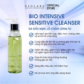 Sữa rửa mặt da dầu mụn, lỗ chân lông to Usolab Bio Intensive Sensitive Purifying Cleanser