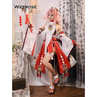 [Wetrose] Genshin Impact Yae Miko SSR Trang Phục Hóa Trang Cao Cấp Trọn Bộ Miko Tóc Giả Giày Trò Chơi Anime Phù Hợp Với Cosplay Costume Coswear