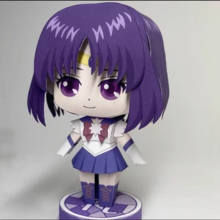 Mô hình giấy anime girl chibi Sailor Saturn/Thủy thủ Sao Thổ (Hotaru Tomoe) [Sailor Moon/Thủy thủ mặt trăng]