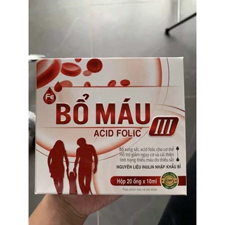 Bổ máu, Bổ sung Acicd Folic, Viên Sắt cho bà bầu, cho cả gia đình dạng nước dễ hấp thụ, giúp mẹ thai khoẻ