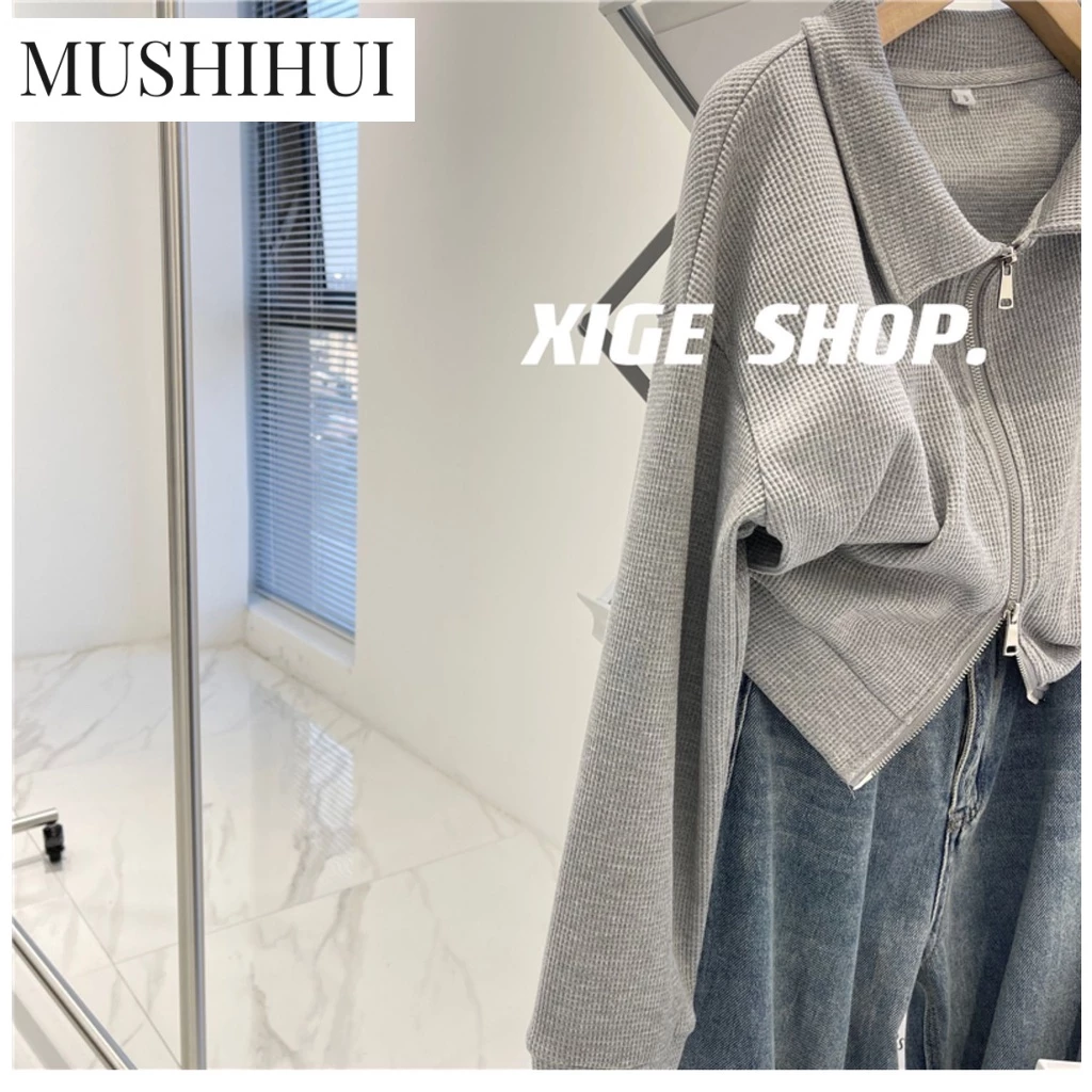 MUSHIHUI Áo Khoác hoodie áo khoác nữ zip hoodie casual chic comfortable Thời trang WWY2393GOD 39Z230928