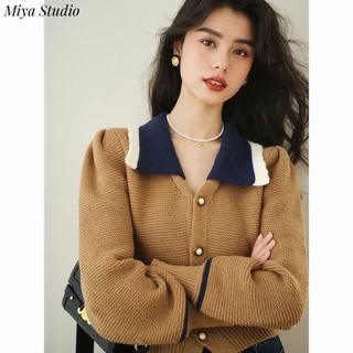 Miya Studio Áo Len áo khoác cardigan Hàn Phong Casual Minimalist INS WMY23A0XZ9 43Z231027