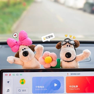 Cute Pilot Dog Car Accessories Decoration Center Console Screen Lying Car Pregnant Block Decoration Vehicle Mounted Doll Doll xuSv