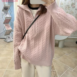 SUNNYCOLOR Áo Len áo khoác cardigan Fashion Casual Dễ thương Cute WMY23C0NBZ 52Z231227