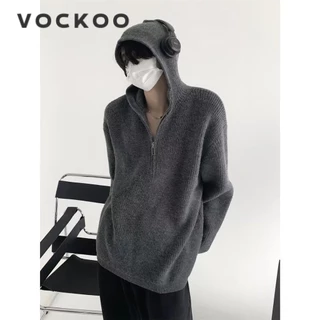 Áo Len áo sweater nam cardigan áo len nan Tay Dài Khóa kéo nửa 2023 NEW MMY23A0ME6 42Z231018