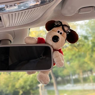 Cute Dog Repair Rearview Mirror Decoration Car Decoration Center Console Screen Lying Doll Car Accessories Female Vehicle Mounted Doll Trang trí xe hơi ftPi