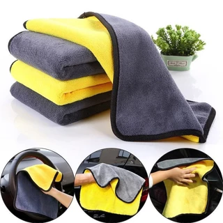 Khăn Lau Xe Ô Tô Sợi Microfiber Mềm Mịn Chuyên Dụng, Khăn Lau Đa Năng Rửa Xe Ô Tô, Xe Máy 2 Mặt Siêu Thấm Hút 30 * 30Cm