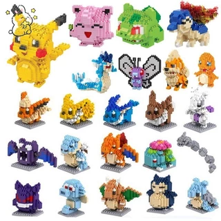 Đồ Chơi Khối Lắp Ráp Nhân Vật Hoạt Hình pokemon mini Johnnny diy nano blocks spitfire