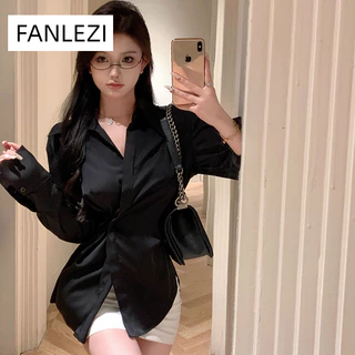  FANLEZI Áo Sơ Mi áo sơ mi nữ áo kiểu hàn quốc Tối giản Fashion trendy chic WCS2410H8C 3Z240119