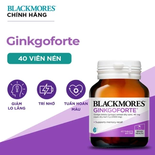 Hỗ trợ tuần hoàn máu não blackmores gingkoforte 40 viên  blackmores healthy care tăng cường trí nhớ  BeautiMax