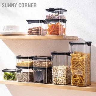 Sunny corner Có hàng sẵn Hộp đựng ngũ cốc thực phẩm silicon PET kín trong suốt cho đồ ăn nhẹ nhà bếp Hạt trà