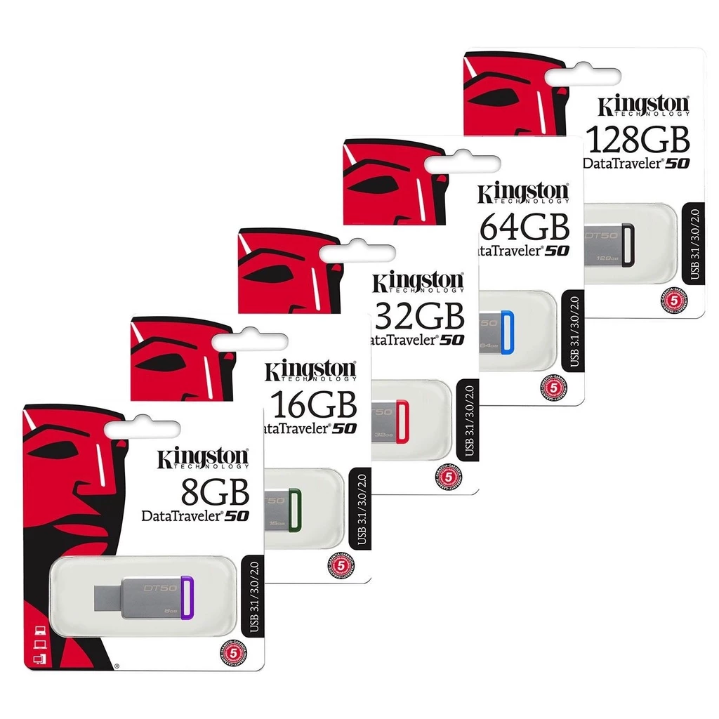 Usb 2.00 16gb 32gb 64gb 128gb 8gb kingston dt50 16gb 32gb Bằng Kim Loại