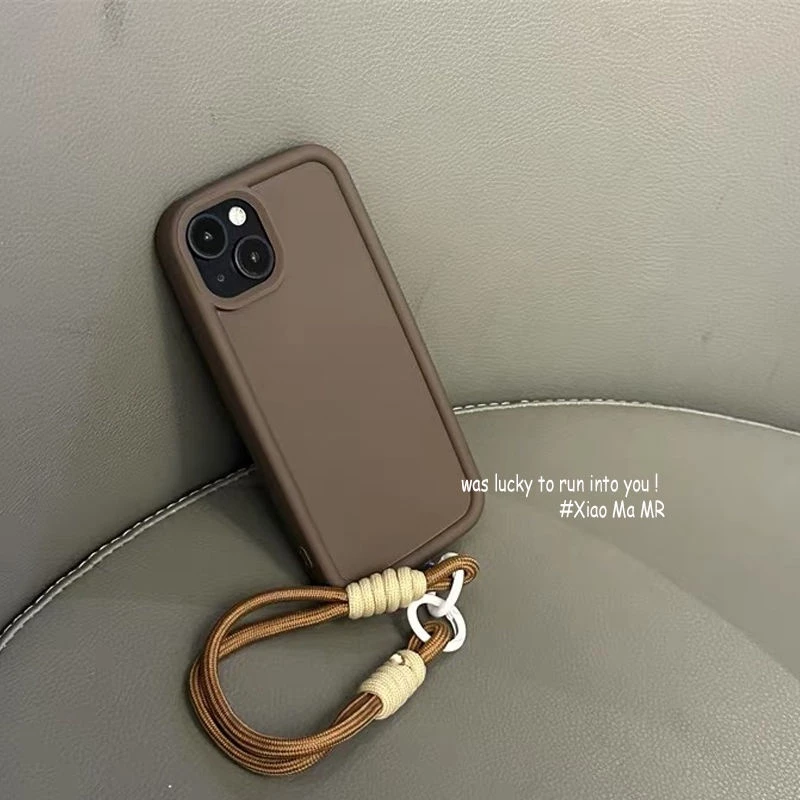 Phù Hợp Ốp Điện Thoại Dệt Tay Chống Sốc Cho IPhone 11 12 Pro Max X XR XS Max SE 7 Plus 8 Plus 13 Pro Max 14 15 Pro Max