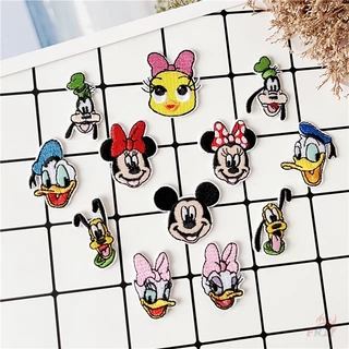 ♥ Sticker Ủi Thêu Hình Chuột Mickey Dễ Thương ♥ 1 Miếng Dán Ủi Quần Áo Hình Minnie / Donald / Daisy / Pluto / Goofy