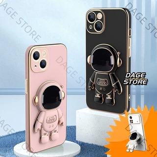 Sang Trọng Ốp Điện Thoại Silicon Mềm Có Giá Đỡ Hình Phi Hành Gia Cho iphone 13 11 12 pro max mini 11pro 12pro