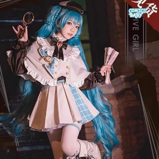 Hatsune MIKU Cosplay Costume Girl Detective Cloak Suit  Women's Clothing Two-Dimensional  Anime Suit Halloween Uniform