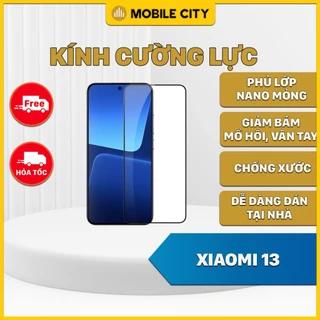 Combo 3 Kính Cường Lực Xiaomi 13 - Giàm Trầy Xước - Bám Mồ Hôi Vân Tay