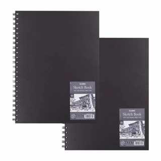 Sổ vẽ giấy trơn Sketch Book A4 dạng lò xo phác thảo 50 tờ 150gsm Klong MS 764, vẽ màu nước tiện lợi