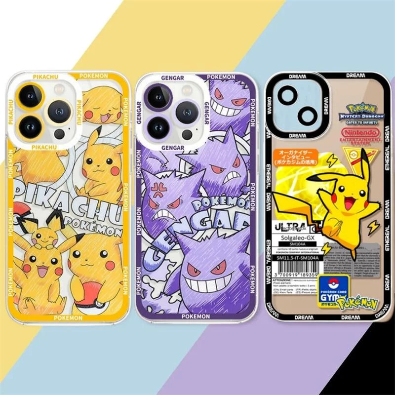 Ốp Điện Thoại TPU Trong Suốt Hình Pokemon Cho Samsung Galaxy A24 M23 A04 A04E A03 Core S10 S23 Note 20 Ultra10 Plus Lite