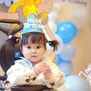Mũ sinh nhật cho bé phong cách Hàn Quốc, trang trí sinh nhật cực xinh