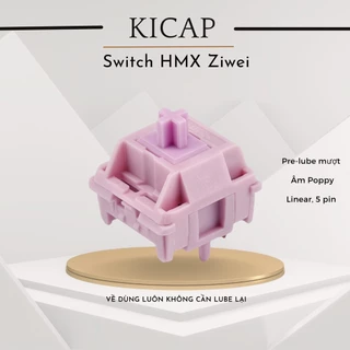 Switch HMX Ziwei - linear, 5 pin - âm poppy siêu ngon, công tắc bàn phím cơ