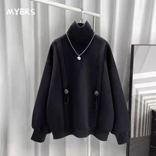 Myers Áo khoác áo hoodie sweater nỉ siêu rẻ phù hợp nam nữ rộng thoải mái 2023 NEW MWY23903ZJ 38Z230920